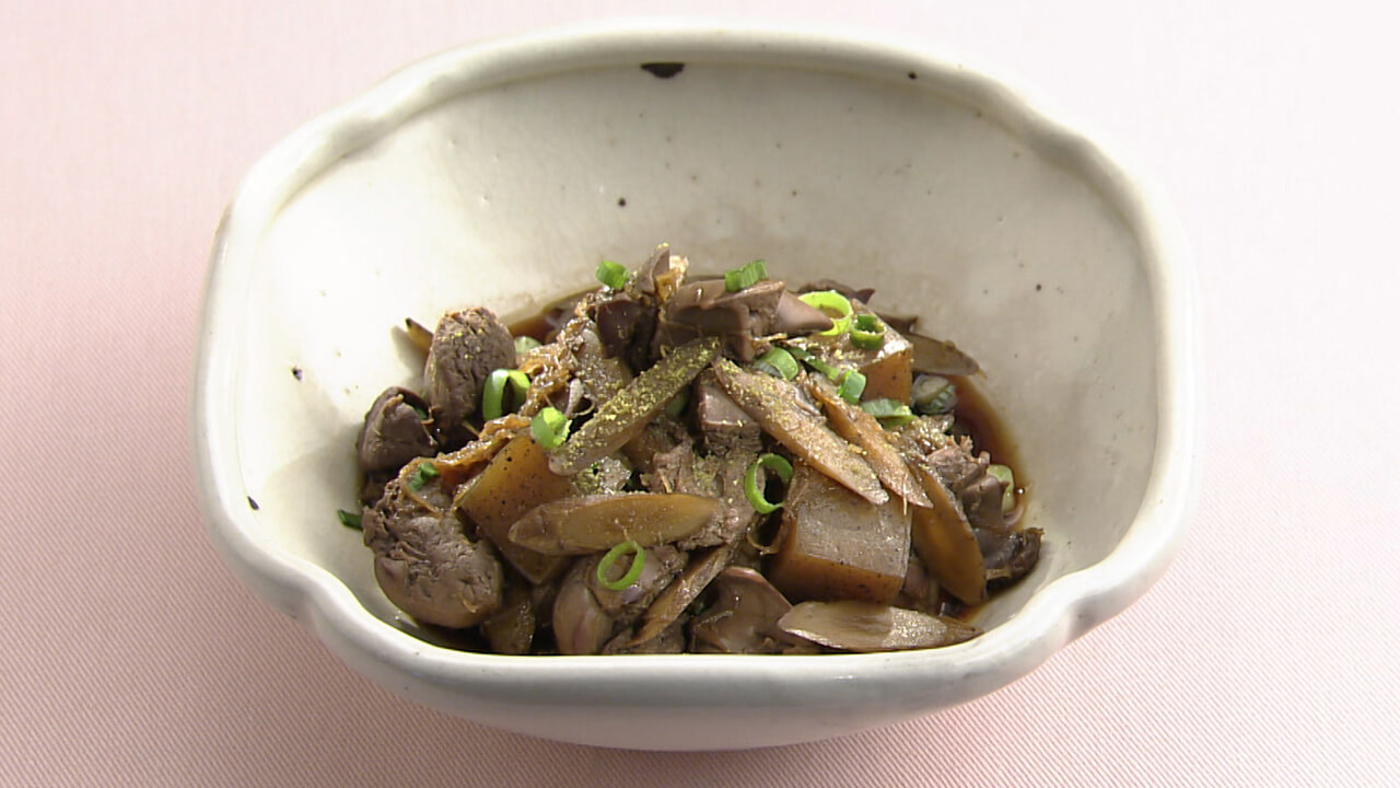 鶏肝の生姜煮