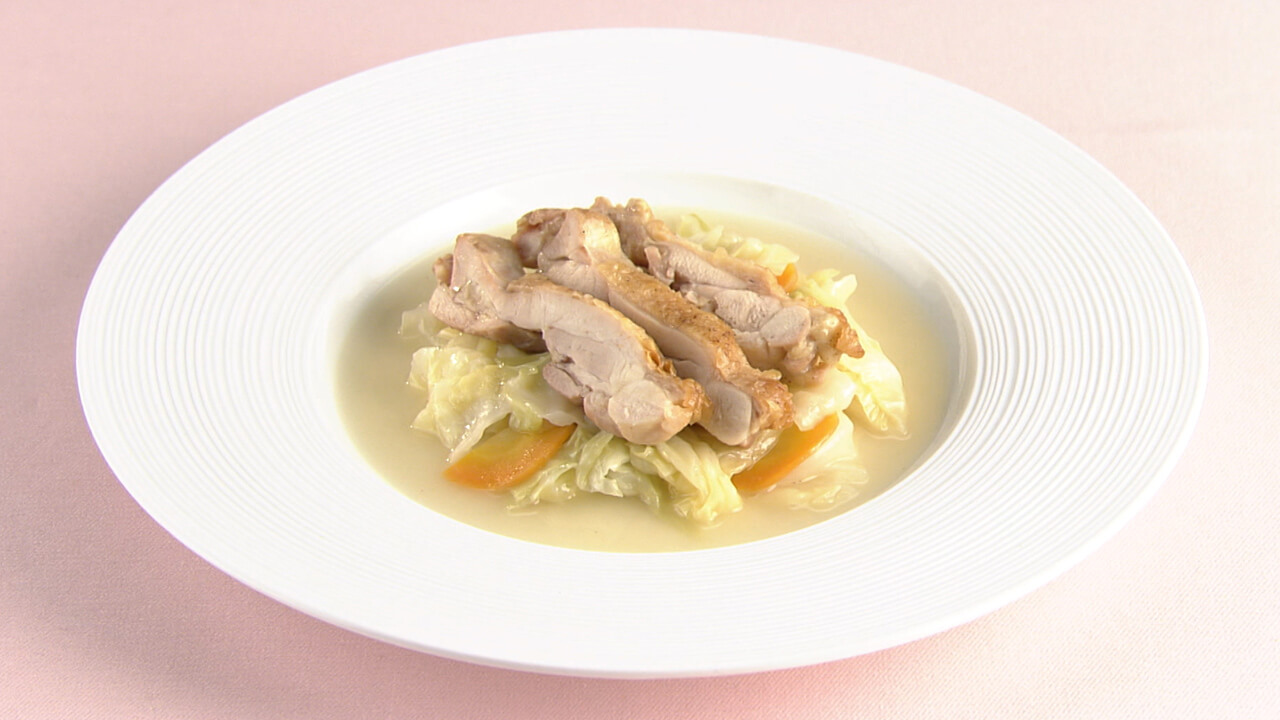鶏とキャベツのブレゼ